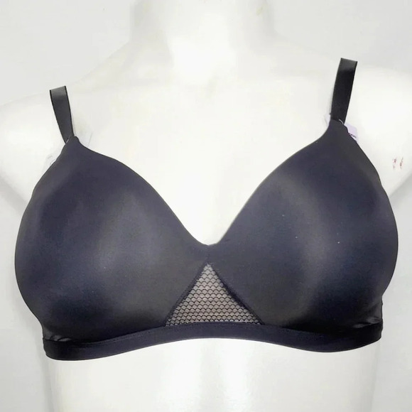 XL X-LARGE Hanes G521 HB21 Oh So Light Comfort Wireless Wire Free Bra Black NWT - Picture 1 of 4